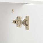 vidaXL Buffet Blanc brillant 107x35x80 5 cm