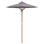 vidaXL Parasol de jardin gris foncé 150x210 cm en bambou