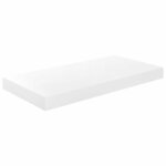 vidaXL Étagère murale flottante 4 Pièces Blanc brillant 50x23x3 8 cm MDF