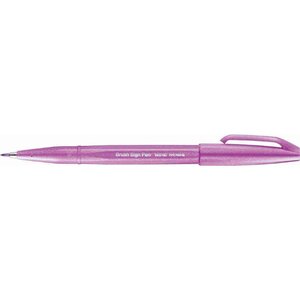 Stylo feutre Brush Sign Pen SES 15  mauve x 10 PENTEL ARTS