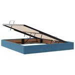 vidaXL Cadre de lit ottoman Bleu foncé 160 x 200 cm Velours