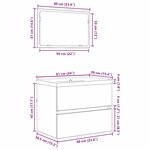 vidaXL Ensemble de mobilier de salle de bain 3 Pièces chêne artisanal