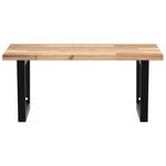 vidaXL Étagère de vasque murale acier et bois massif d'acacia