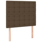 vidaXL Sommier à lattes de lit et matelas et LED Marron foncé 90x200cm