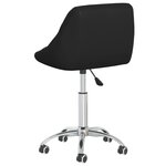 vidaXL Chaise pivotante de salle à manger Noir Similicuir