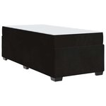 vidaXL Cadre de lit avec matelas Noir 80 x 200 cm tissu