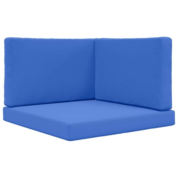 vidaXL Coussin de canapé d'extérieur 3 Pièces Bleu royal Polyester