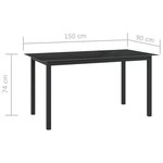 vidaXL Ensemble à manger de jardin 7 Pièces aluminium anthracite