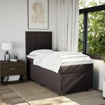vidaXL Sommier à lattes de lit avec matelas Marron foncé 90x200 cm