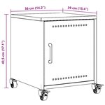 vidaXL Tables de chevet 2 Pièces rose 36x39x43 5 cm acier