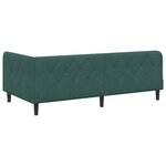 vidaXL Cadre de lit d'angle Vert foncé 100 x 200 cm Velours