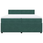 vidaXL Sommier à lattes de lit et matelas Vert foncé 200x200cm Velours