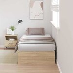 vidaXL Lit de rangement en chêne Sonoma 80x200 cm
