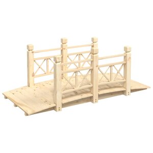 vidaXL Pont de jardin avec garde-corps 150x67x56cm bois massif épicéa