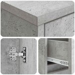 vidaXL Armoire de salle de bain Gris béton 35 x 36 5 x 85 cm