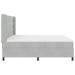 Lit box spring vidaXL avec matelas Gris clair 200x200 cm Velours
