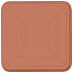 vidaXL Plateau carré à fleurs 6 pc Rouge brique 36 x 36 x 2 5 cm