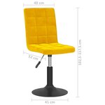 vidaXL Chaises à manger pivotantes lot de 6 jaune moutarde velours
