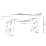 vidaXL Banc bois de récupération mélangé et teck massif 100x28x43 cm