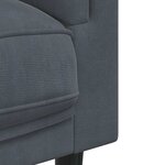 vidaXL Canapé avec coussins 2 places gris foncé velours