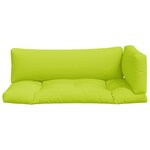 vidaXL Coussins de palette lot de 3 vert vif tissu