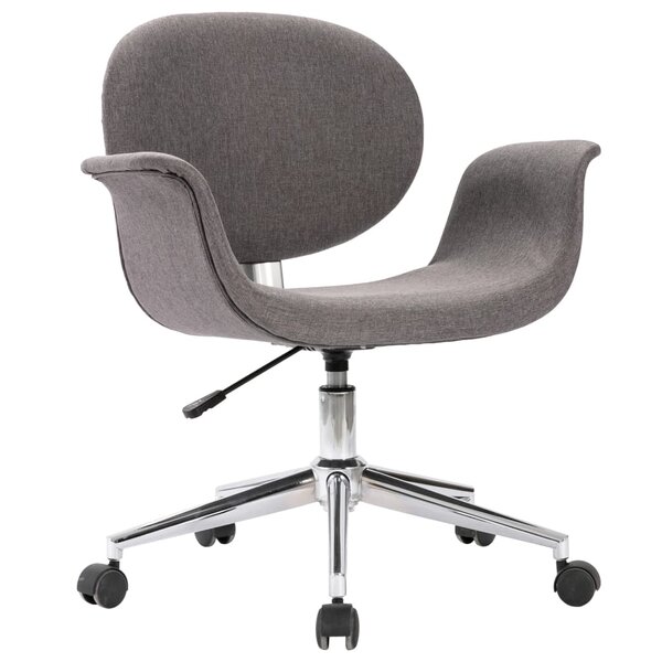 vidaXL Chaise pivotante de bureau Gris Tissu