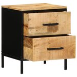 vidaXL Cabinet de chevet 40x35x50 cm Bois massif Mangue brut