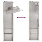 vidaXL Boîte de dépôt de colis avec porte Chrome 44 x 22 x 82 cm Acier