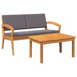 vidaXL Ensemble bistrot 2 Pièces Marron Bois d'acacia massif