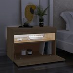 vidaXL Meuble TV avec lumières LED chêne sonoma 60x35x40 cm