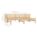 vidaXL Lit coulissant Bois de pin massif 2x(90x200) cm