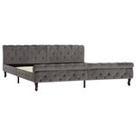 vidaXL Cadre de lit gris velours 200x200 cm