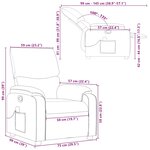 vidaXL Fauteuil de massage inclinable Noir Similicuir