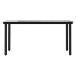 vidaXL Ensemble à manger jardin coussins 7Pièces marron poly rotin verre