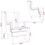 vidaXL Fauteuil Gris foncé Bouclé