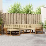 vidaXL Ensemble de canapés d'extérieur 6 Pièces Naturel et Beige