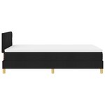 vidaXL Lit à ressorts et matelas noir 120x200 cm en tissu