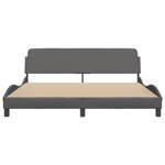 vidaXL Cadre de lit Dover gris 180x200 cm similicuir