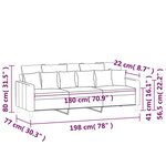 vidaXL Canapé à 3 places Vert foncé 180 cm Velours