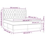 vidaXL Sommier à lattes de lit matelas et LED Gris clair 160x200 cm
