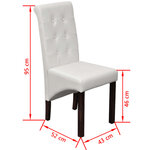 vidaXL Chaises à manger lot de 6 blanc similicuir