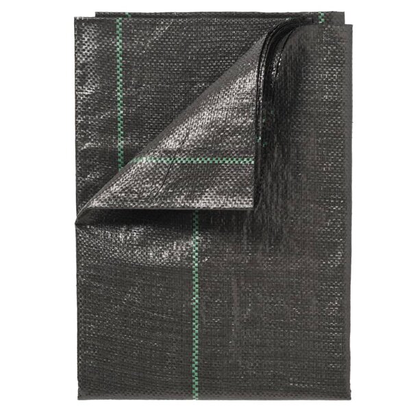 Nature Bâche de sol de contrôle des mauvaises herbes 2x10 m Noir