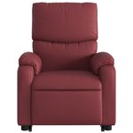 vidaXL Fauteuil inclinable Rouge bordeaux Similicuir