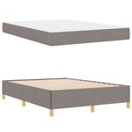 vidaXL Lit à ressorts avec matelas Taupe et blanc 160 x 200 cm tissu