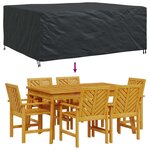 vidaXL Housse pour mobilier d'extérieur Noir 250 x 210 x 70 cm 210D
