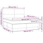 vidaXL Sommier à lattes de lit et matelas LED Rose 180x200 cm Velours