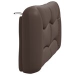 vidaXL Coussin de tête de lit marron 120 cm similicuir