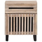 vidaXL Table de chevet blanc 50x34x60 cm bois de manguier massif
