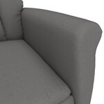 Fauteuil de massage vidaXL en tissu microfibre gris foncé
