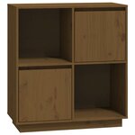 vidaXL Buffet marron miel 74x35x80 cm bois massif de pin